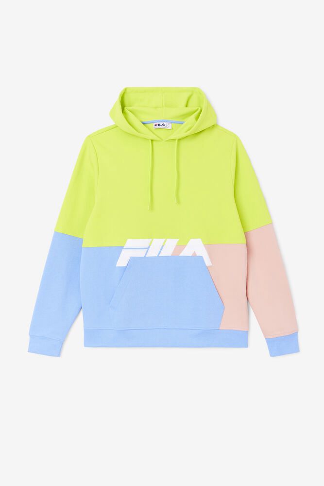 Fila Hoodie Mens Light Green/Blue - Madu - Philippines 3914865-IO